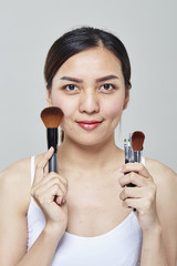 30s Asian woman face beauty skin care