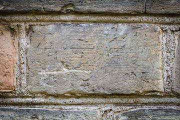 old antique of dirty brick wall
