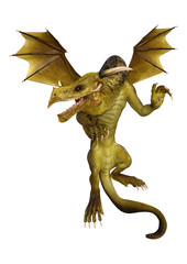 Fototapeta premium 3D renderowania Fantasy Dragon na białym tle