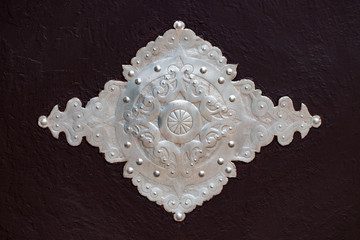 The fragment of forged metal products. close-up