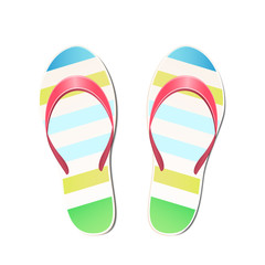 vector illustration beach slippers summer symbol