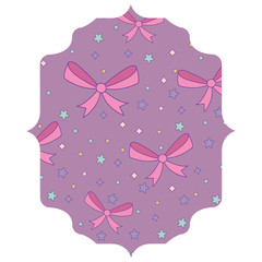 Decorative bows and stars pattern