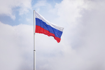 flag of Russia. Tricolor: white, blue and red stripes