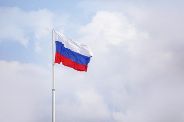 flag of Russia. Tricolor: white, blue and red stripes