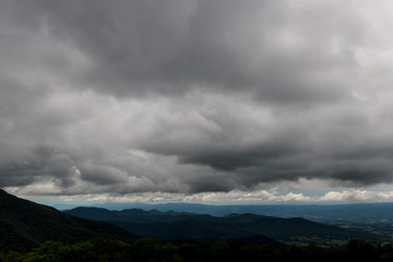 low moody clouds shenandoah national park