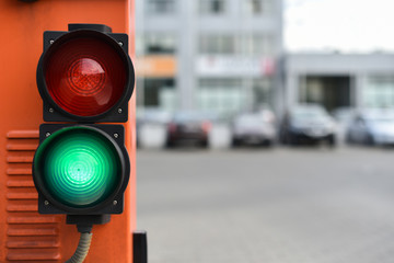 traffic light of barrier