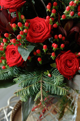 Winter rose bouquet.