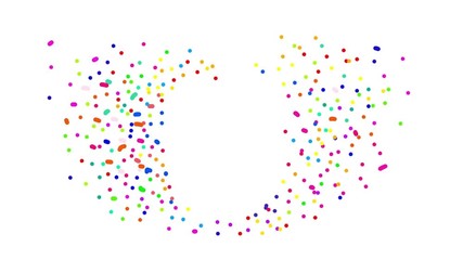 Footage for for Jewish New Year. Rosh Hashanah holiday greeting animation. Silhouette of apple and inspiration Shana Tova on confetti background - Powered by Adobe