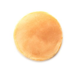 Delicious pancake on white background