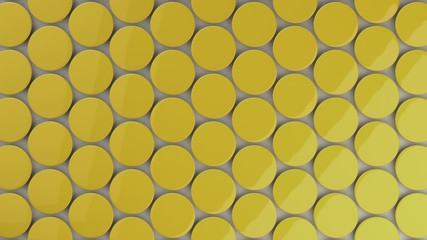 Blank yellow badge on white background