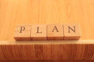 Wooden Block Text of Plan