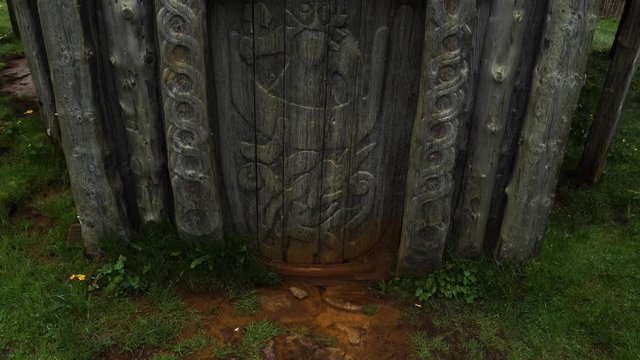 viking door at a old viking village