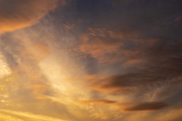 Fototapeta na wymiar Sky in sunrise or sunset background.
