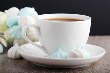 Coffee and meringues for breakfast