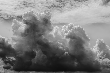 large black and white rain clouds