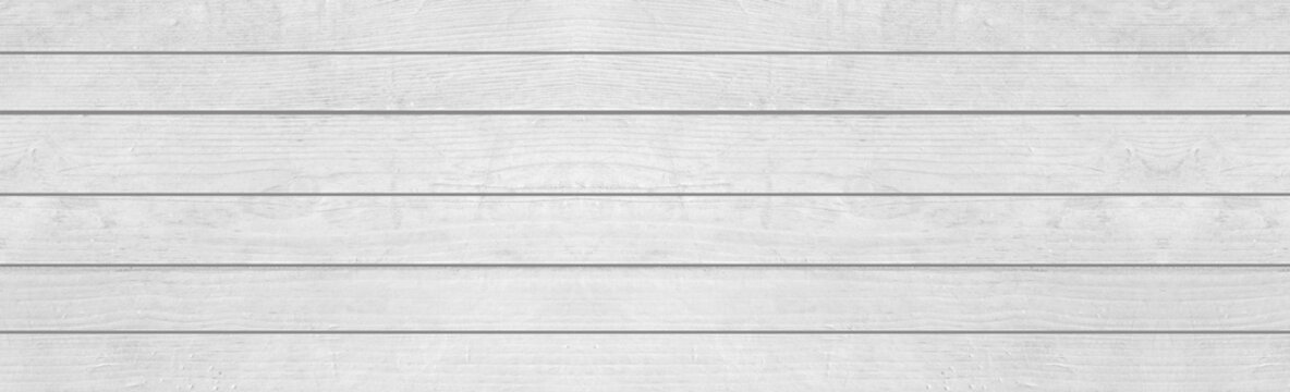 Panorama of vintage white wood texture and background seamless