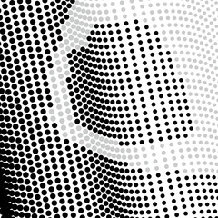 Abstract halftone pattern. Vector halftone dots background for design banners, posters, business projects, pop art texture, covers. Geometric black and white texture.
