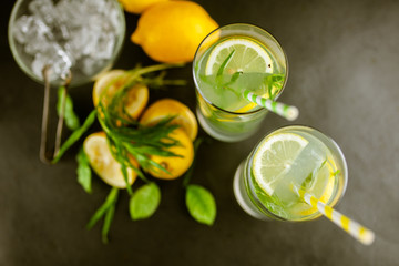 Tarragon lemonade drink