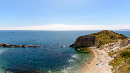 Dorset Coastline B, also known as Jurassic Coast, World Heritage Site on the English Channel coast of southern England, Summer 2018