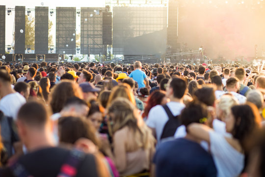 Summer festival concert crowd
