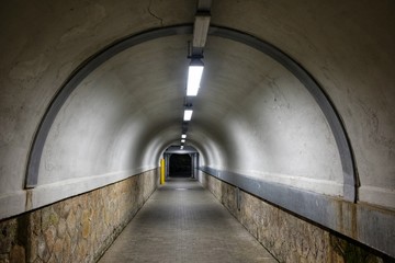 illuminated pedestrian underpass