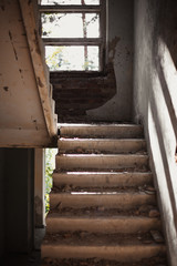 Staircase at the construction site