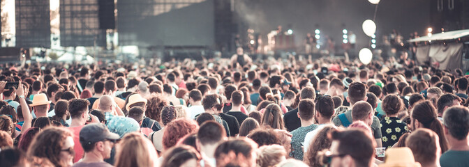 Summer festival concert crowd
