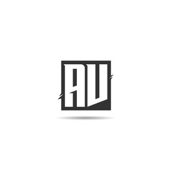 Initial Letter AV Logo Template Design