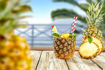 Fresh pineapple and summer time 