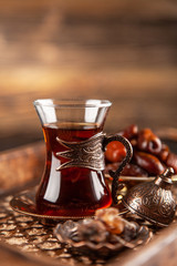 Turkish tea in a glass