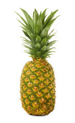 Delicious pineapple on white background