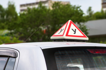 Fototapeta premium Driving school car sign