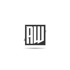 Initial Letter AW Logo Template Design