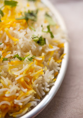 Indian Yellow and White Rice