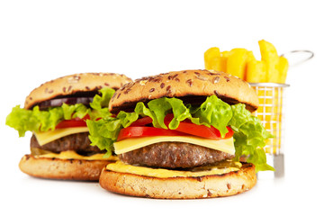 Delicious grilled burgers