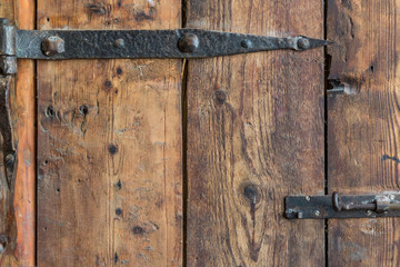 Ancient Wooden Door With Handle