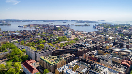 Obraz premium Beautiful summer panorama of Helsinki, Finland