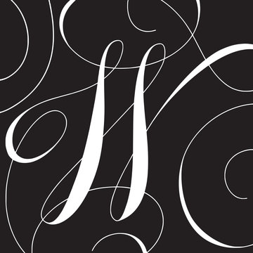 Calligraphy Initial Capital Letter W