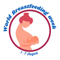 World breastfeeding week illustrated banner