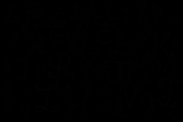 Black background with letters of the English alphabet as pattern.