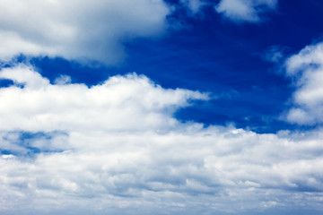 clear blue sky and white clouds on day time background