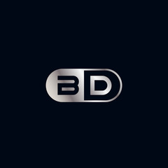 Initial Letter BD Logo Template Design