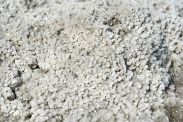 Crystallized salt on Urmia Salt Lake. Iran