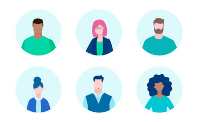 International business team - flat design style illustration