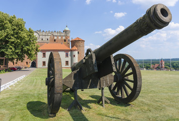 A culverin in front of the castle in Golub Dobrzyn, Poland