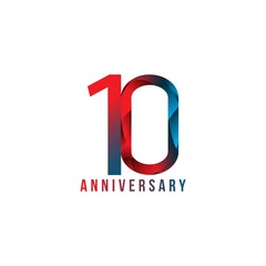 10 Year Anniversary Vector Template Design Illustration