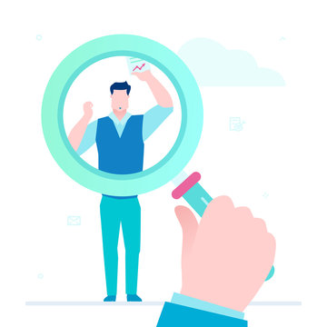 Search for candidate - flat design style illustration