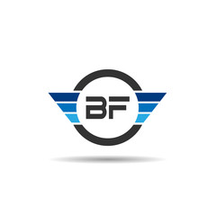 Initial Letter BF Logo Template Design