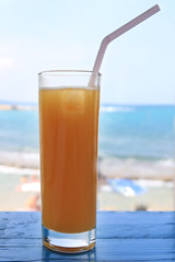 Fresh Orange Juice on Beach
