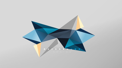 Abstract background - geometric origami style shape composition, triangular low poly design concept. Colorful trendy minimalistic illustration